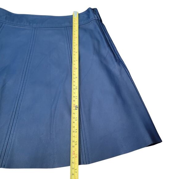 PJK - Patterson J. Kincaid Flirty A-Line Pleated Flair Lambskin Skirt Womens XS - Picture 6 of 12